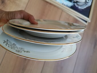 4x talíř, československý porcelán - 5