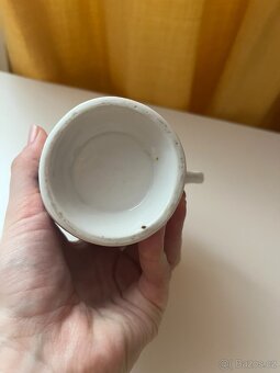 Starý hrneček, zlacený, nápis Marta - 5