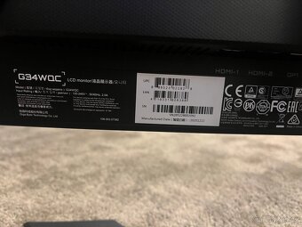 prodám svůj herní monitor GIGABYTE G34WQC - 5