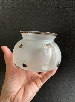 Starožitný džbánek 500ml s puntíky, matované sklo - 5