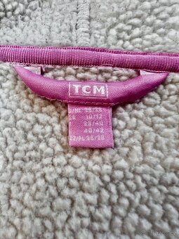 Růžová teplá podzimní bunda/kabát 40/42 - 5