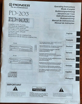 CD Player Pioneer PD-203+DO+manuál - 5