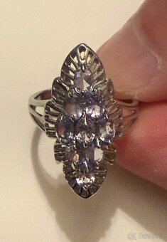 Stříbrný prsten přírodní tanzanity - 5