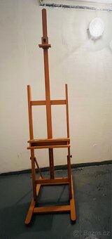 Malířský stojan malování dřevěný vysoký stabilní posuvný - 5