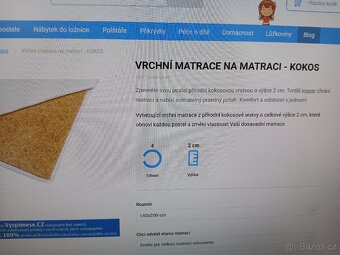 Vrchní matrace 140 X 200 - 5