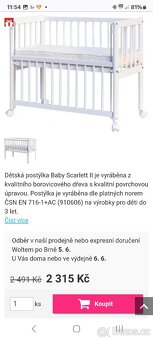 Dětská postýlka k posteli rodičů - 5