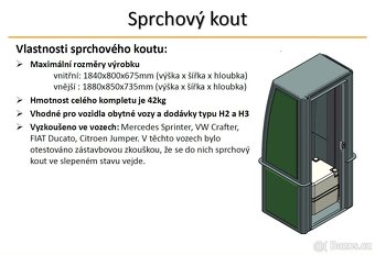 Profesionální sprchový kout pro obytné dodávky. - 5