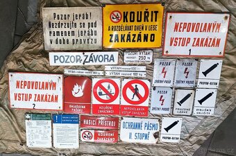 SET smaltované cedule originál - 5