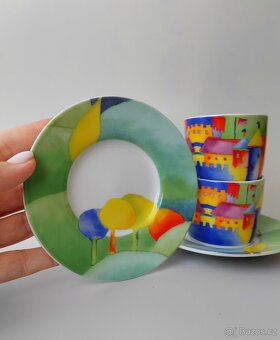 Sada keramických moka šálků s nádherným designem - 5