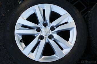 4ks orig. alu kola Peugeot 5x108 take Citroen R16 zimni pneu - 5