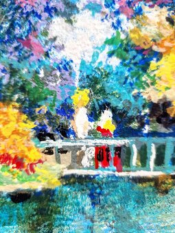 DIMITRI POLAK - sieťotlač /farebná impresionistická krajina/ - 5