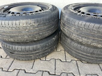 4x plechové disky 5x112 R16, letní pneu 50% - 5