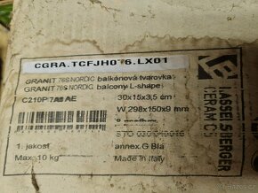 RAKO TAURUS GRANIT balkónová tvarovka 15x30cm, okapnice, šed - 5
