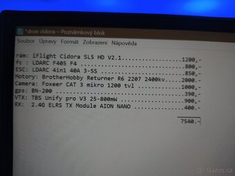 Fpv dron 5´´ palec analog - 5