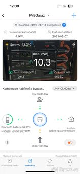 Solární střídač Growatt spf 5000 es a Epever xtra 4415 - 5
