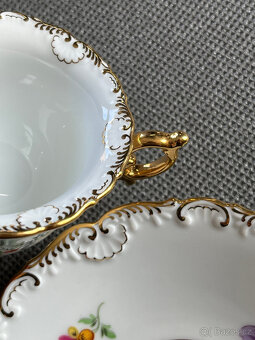 Míšeň Meissen Porcelánový moka šálek s podšálkem - 5