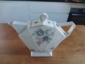 PORCELÁNOVÁ KONVICE VICTORIA - ČESKÉ ART DECO -VÝVOZ FRANCIE - 5