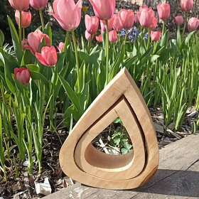 dřevěné dekorace- domečky - 5