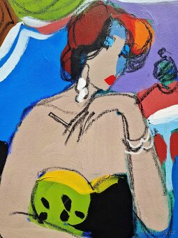 ISAAC MAIMON - Tea Time 1 (Unikat - olejomalba) figurativne - 5