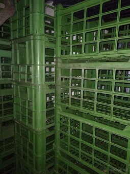 Plastové přepravky zelené 600x400x320mm - 5