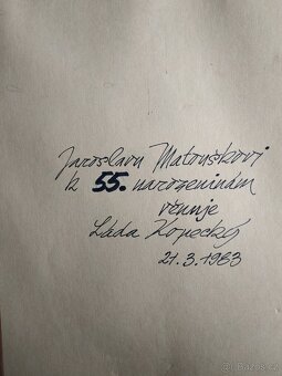 Obraz – Olejomalba na kartonu, váza s růžemi (1983) - 5