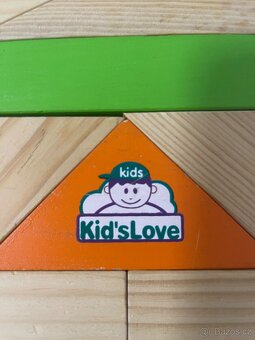 Dětský dřevěný vozík s kostkami Kid’sLove. - 5