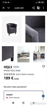 Křeslo Hejls šedé Jysk - 5