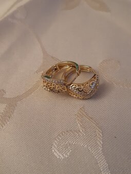 Luxusní pozlacené náušnice - 5