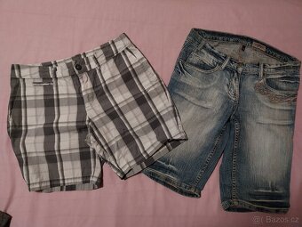 Dívčí riflové kraťase vel. 164, 170, dámské S - 5