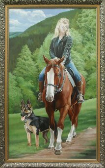 Realistické obrazy-koně-ruční malba - 5