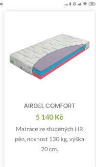 Prodáme dva kusy nových matrací Materasso Airgel comfort - 5