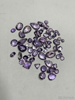 Mix broušené přírodní Amethysty - 5