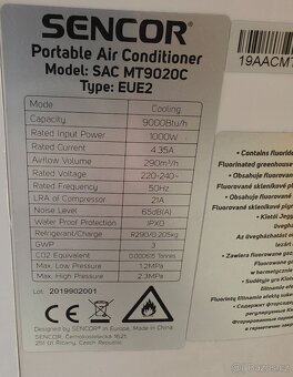 Mobilní klimatizace Sencor - SAC MT9020 - 5