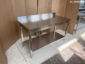 Nerezový stůl s policí 180x70x85 - 5