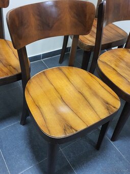 sada THONET starožitné ČSR židle 4ks  1940 - 1950 - 5