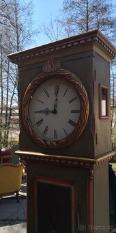 Malované podlahové mechanické hodiny - 5