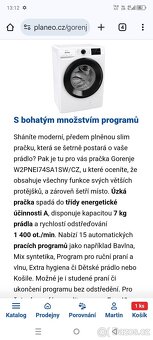 Pračka předem plněná Gorenje W2PNEI74SA1SW/CZ - 5
