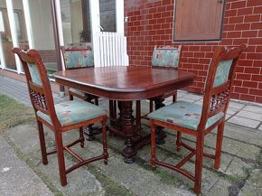Dubový stůl a židle masiv - 5