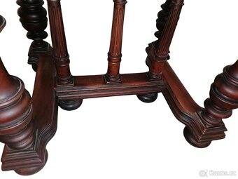 Masivní dřevěný starožitný stůl - 5