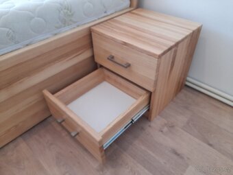 nová jasanová masivní postel, nosnost 700kg, odvezu,smontuji - 5