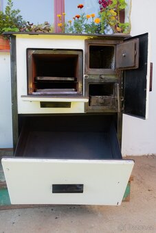 Rekreant RESTAUROVANÝ SPORÁK KOMPLET - bílý, levý kouřovod - 5