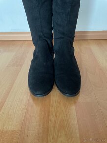 Černé textilní kozačky nad koleno Högl - 5