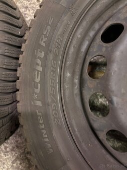 Plechové disky R16 + zimní pneu Škoda Octavia - 5