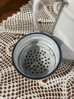 Starý francouzský kávovar ze smaltu - 5