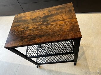 Stolek odkládací na nožkách hnědá/černá - 5