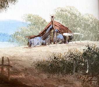 Starý malý obrázek, olejomalba - 5