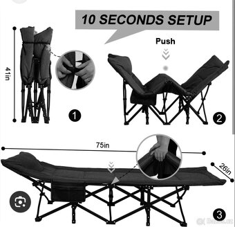 Skládací kempingové lehátko Atorpok - 5