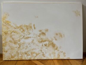Abstraktní 3D zlatý obraz - 100x70 - 5