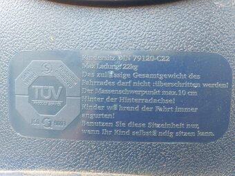 Dětská sedačka na kolo - Sherman - 5