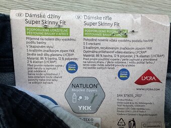 NOVÉ Dámské džíny Super Skinny Fit, 7/8, vel. 36 - 5